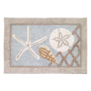 avanti linens - bathroom rug, soft & absorbent bath mat, beach inspired bathroom accessories (seaglass collection, 20" x 30")