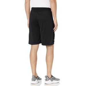 Russell Athletics Men's Dri Power Essential Performance Shorts with Pocket - Workout and Gym Active Wear, Black, Large