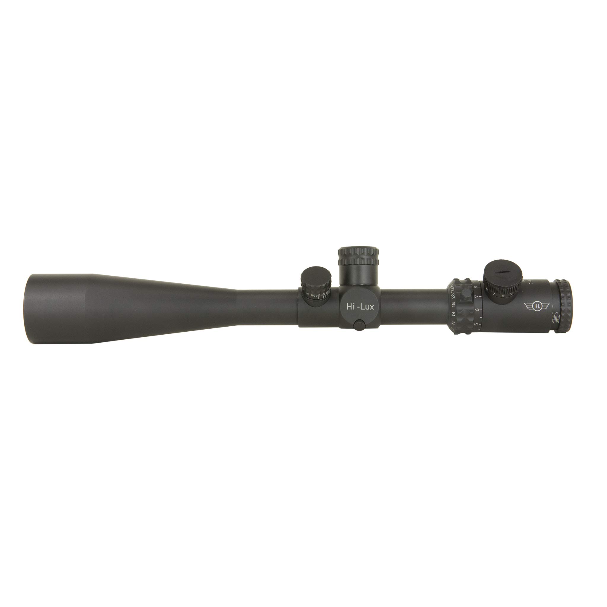 Hi-Lux Optics TP730X50MOA-R Top Angle 7-30 x 50 30mm Tube Rifle Scope with Red Illuminated MOA Reticle, Black