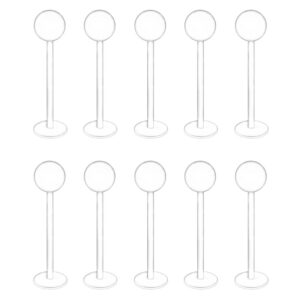 Ruifan 10PCS Clear Flexible UV Acrylic Tongue Labret Cheek Ring Piercing Retainer 14g 3/4" 19mm