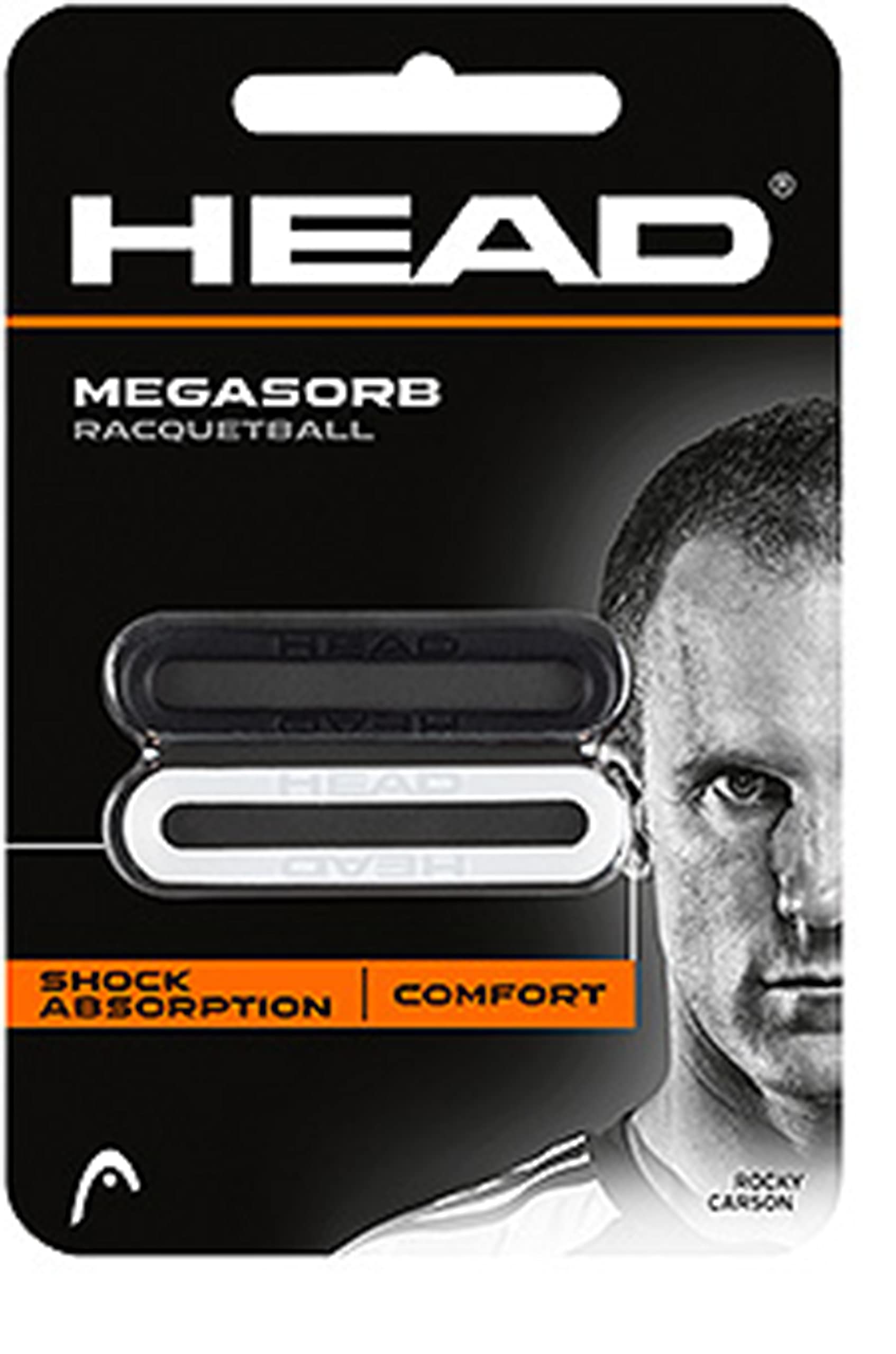 HEAD Megasorb Racquetball Racket Vibration Dampener - Racquet String Shock Absorber, Silver