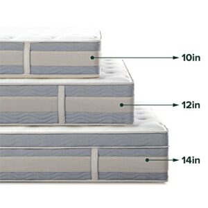 ZINUS 10 Inch Green Tea Cooling Gel Memory Foam Hybrid Mattress, Full, Pocket Innersprings for Motion Isolation, Mattress in A Box