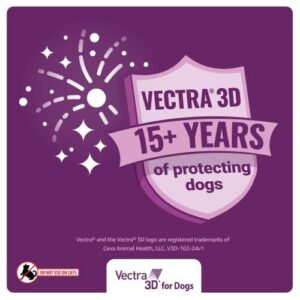 Vectra 3D for Dogs Flea, Tick & Mosquito Treatment & Prevention for Large Dogs (56 to 95 lbs) , 6 month supply