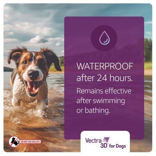 Vectra 3D for Dogs Flea, Tick & Mosquito Treatment & Prevention for Large Dogs (56 to 95 lbs) , 6 month supply