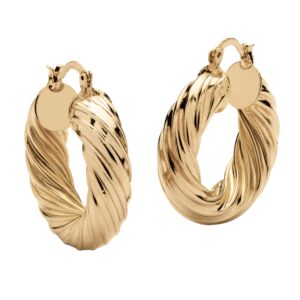 PalmBeach Goldtone Twisted Hoop Earrings (38mm)