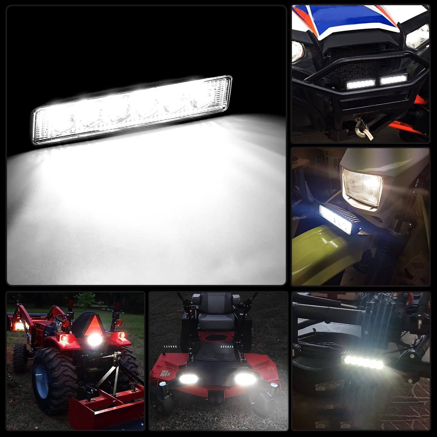 Nilight Led Light Bar 2PCS 18w Spot Driving Fog Light Led Pods Off Road Lights Boat Lights driving lights Led Work Light SUV Lamp,2 years Warranty