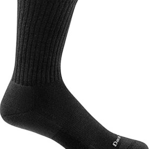 Darn Tough 1680 Men's Merino Wool Standard Issue Crew Height Light Socks, Black, Medium (8-9.5)