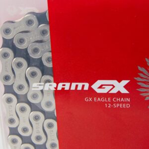 SRAM GX Eagle Hollow Pin 12-Speed Chain 126 links with PowerLock, Silver/Gray