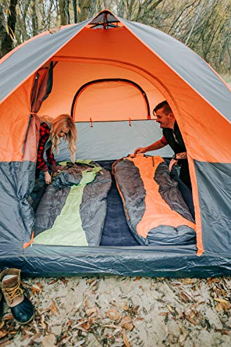 Stansport Glacier Mummy Sleeping Bag 3.1 LB, orange, 86" l x 34" w