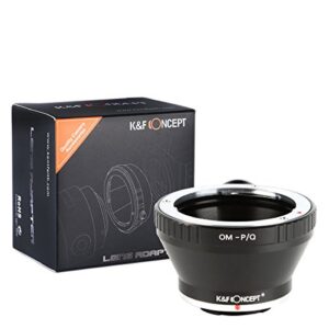 k&f concept lens adapter replacement for om lens compatible with q pq p/q camera