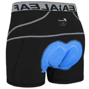 baleaf men's 3d padded bike shorts cycling underwear mtb liner road biking bicycle clothes grey xxl