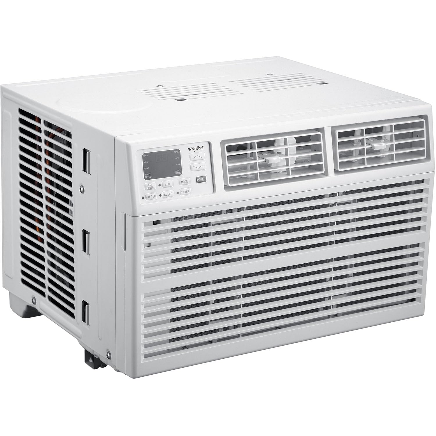 Whirlpool 10,000 BTU Window Air Conditioner and Dehumidifier, 115V, Window AC Unit for Medium Rooms up to 450 Sq. Ft., Apartment, or Bedroom with Remote Control, White