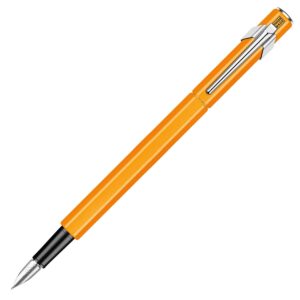 Caran d'Ache EF Fountain Pen, Extra Fine Point, 849 0842-030, Fluorescent Orange, Dual Use, Genuine Imported