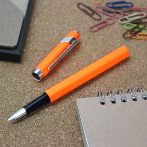 Caran d'Ache EF Fountain Pen, Extra Fine Point, 849 0842-030, Fluorescent Orange, Dual Use, Genuine Imported