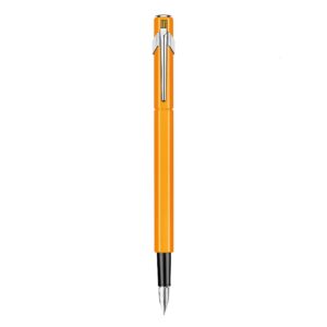 Caran d'Ache EF Fountain Pen, Extra Fine Point, 849 0842-030, Fluorescent Orange, Dual Use, Genuine Imported