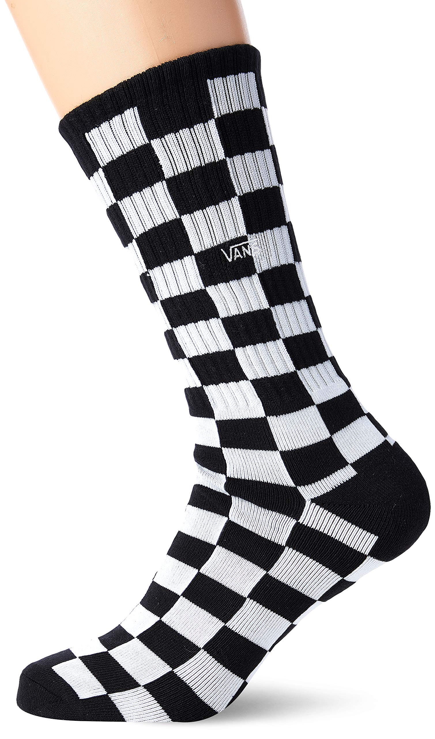 Vans Checkerboard Crew Socks One Size Black-white Check