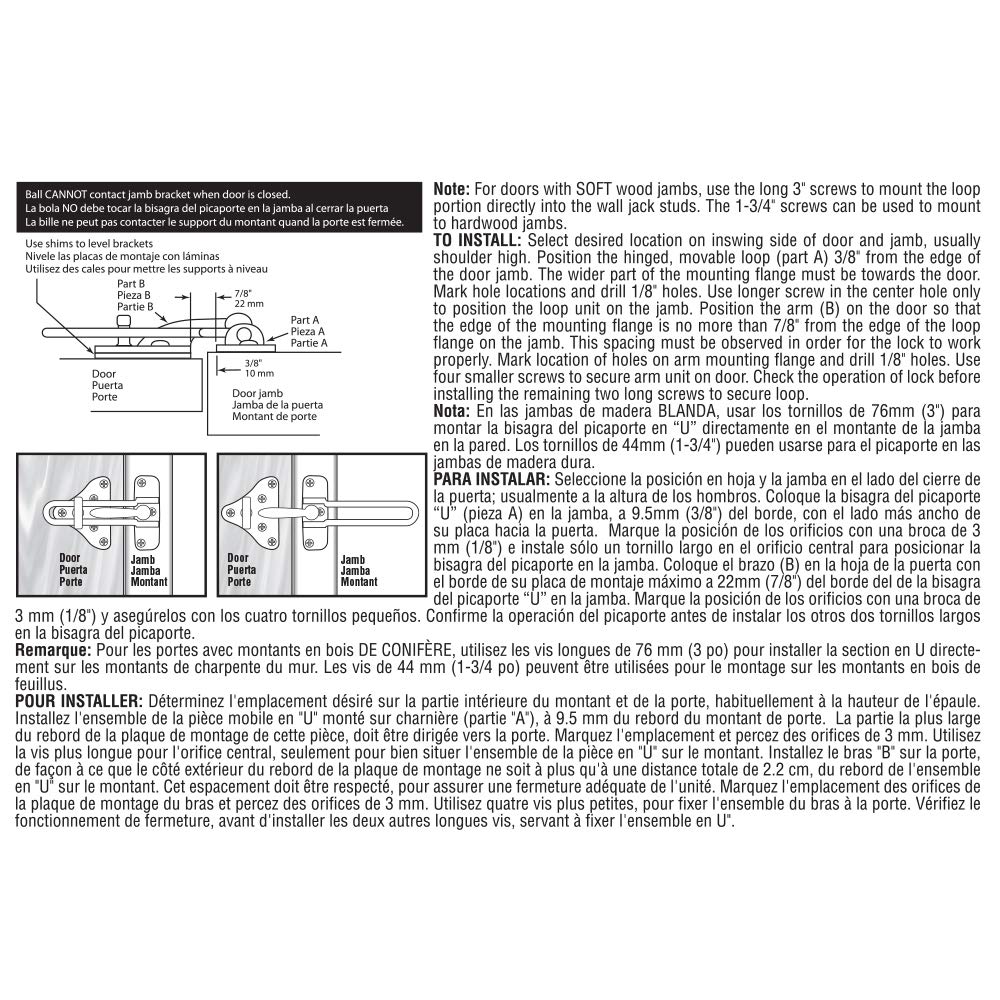 Prime-Line U 11318 Swing Bar Door Guard With High Security Auxiliary Lock, Chrome Finish (Single Pack)