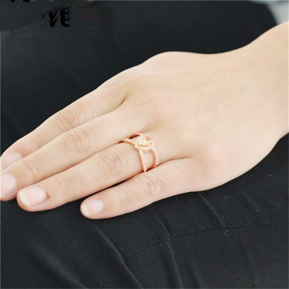 Uloveido Women Specific Hollow Design Rings Size 9 with Rose Gild Color for Wedding Girls Y120-9