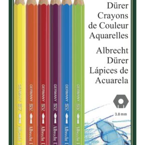 Faber-Castell Albrecht Durer Watercolor Pencils, Set of 6 Colors - Professional Art Supplies, Quality Water Colored Pencils for Artists