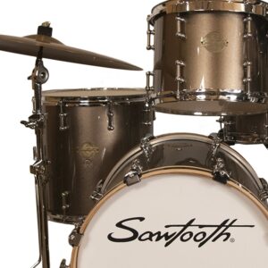 Sawtooth Command Series 4-Piece 18" Bass, ChromaCast Hardware, Champagne, Drum Set with Zildjian S Family Cymbals (ST-COM-4PC-18-C-S)