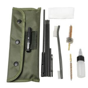 Aimee_JL Rifle Gun Cleaning Kit Set Shotgun Cleaner Brush Rod Maintenance for .22cal .223 556 Caliber with Durable Pouch Accessories