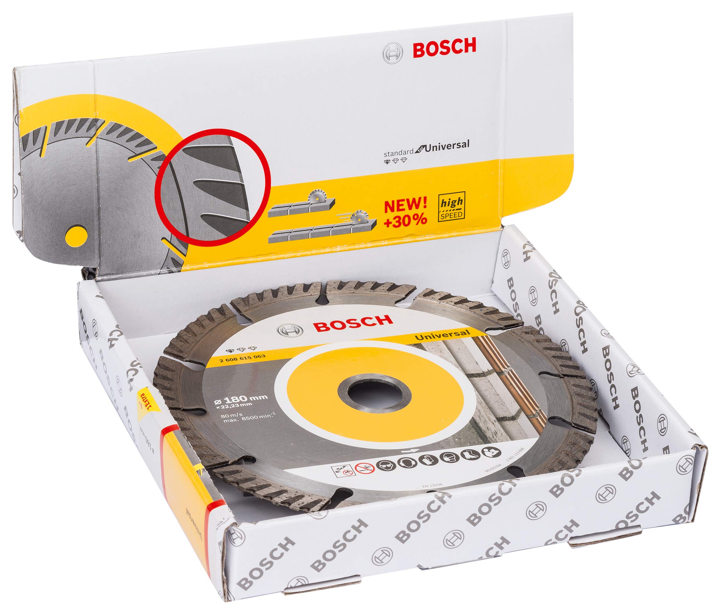 Bosch Professional 2608615064 Standard für Universal Diamond Cutting disc (Concrete and Masonry, 115 x 22.23 mm, Angle Grinder)