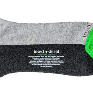 Insect Shield Sport Crew Sock, Stretchy and Comfortable Crew Socks with Padding and Tick Protection