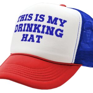 Guacamole This is My Drinking HAT - Drunk Party Beer - Adult Trucker Cap Hat, RWB