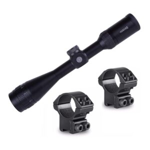 hawke sport optics airmax ev 4-12x40ao amx riflescope and mounting rings bundle (2 items)