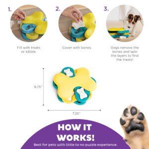 Outward Hound Nina Ottosson Dog Tornado Dog Puzzle Interactive Treat Puzzle Dog Enrichment Dog Toy, Level 2 Intermediate, Blue