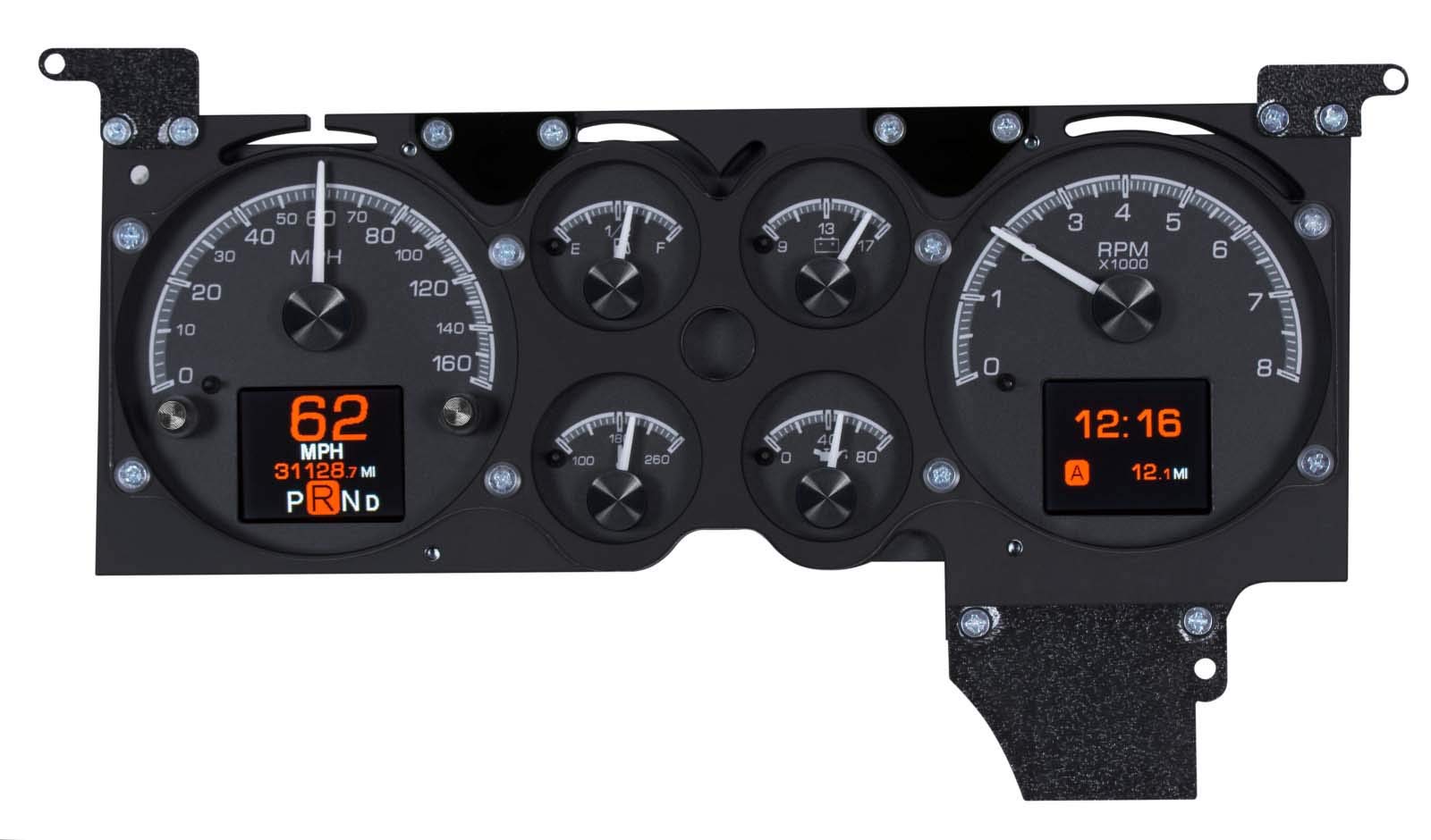 Dakota Digital 78-88 Chevy Monte Carlo Customizable Gauge Kit Black HDX-78C-MC-K