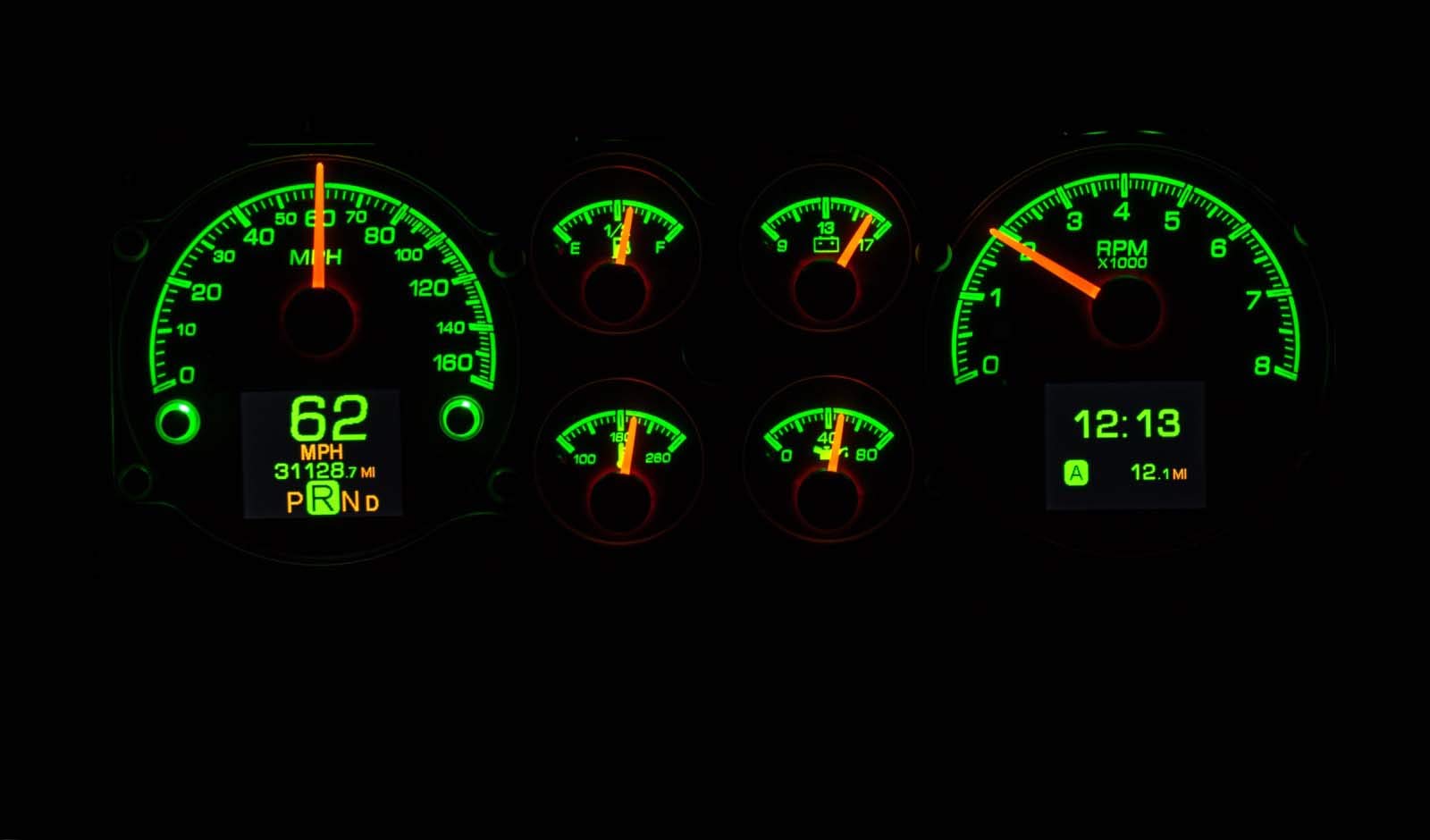 Dakota Digital 78-88 Chevy Monte Carlo Customizable Gauge Kit Black HDX-78C-MC-K