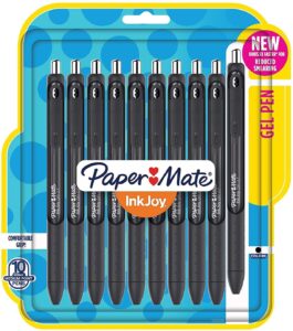 paper mate 1958764 inkjoy gel pens, medium point, black, 10-count