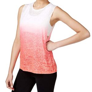 IDEOLOGY $30 NEW 16430 Dip Dyed Burnout Tank Womens Athletic Top L