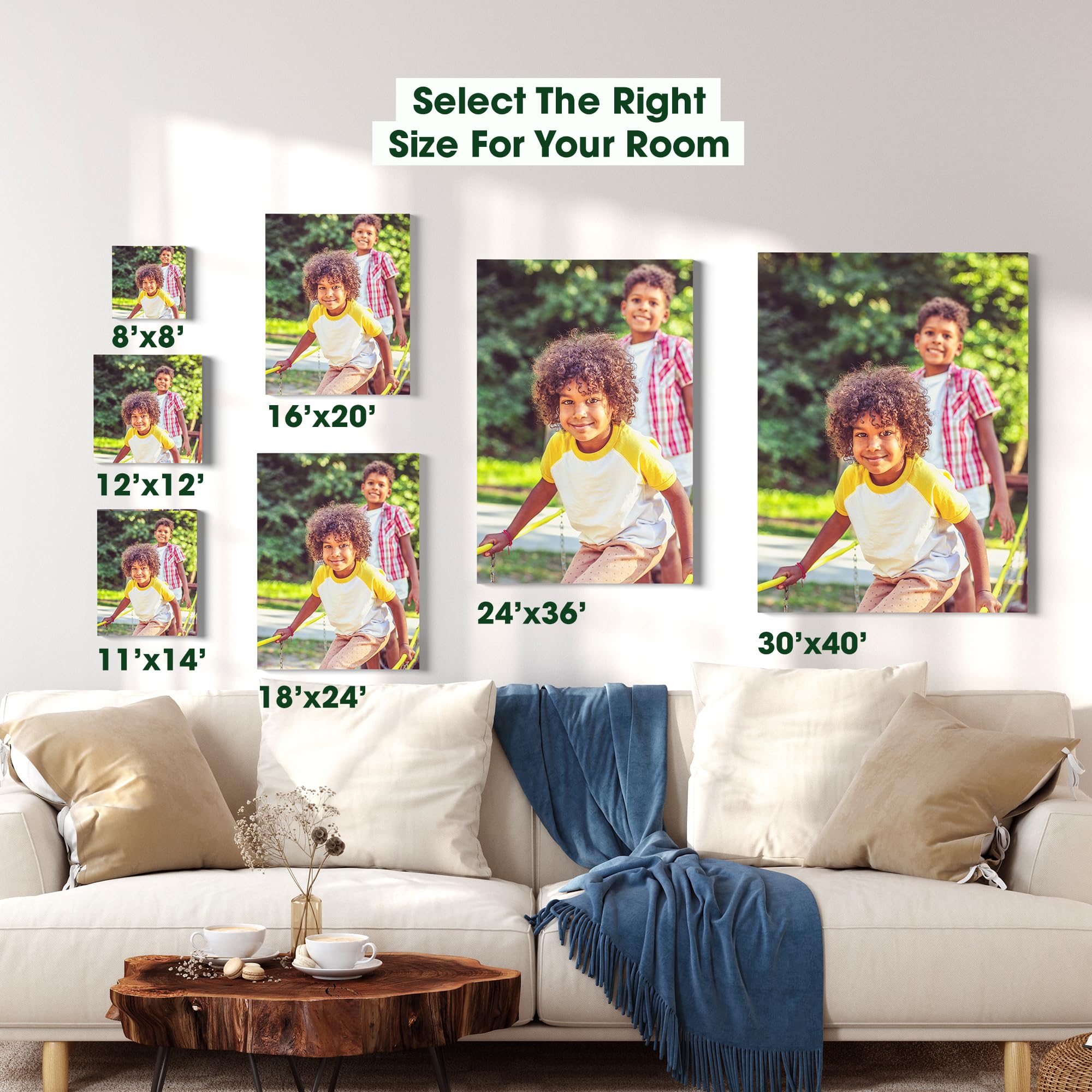 BuildASign Custom Canvas Prints with Your Photos – Personalized Picture To Canvas Wall Art, Perfect for Home Decor, Gifts & Keepsakes, Ready to Hang (30" L x 40" W x 1.5”D)