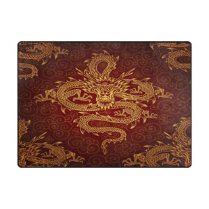 ALAZA Chinese Culture Dragon Area Rug Rugs Carpet for Living Room Bedroom 7'x5'