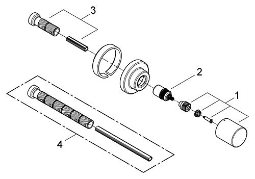 Grohe 14048000 Universal extension set, 1” (25mm)