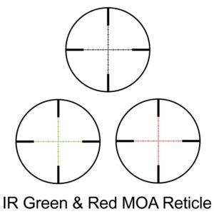 Barska AC12780 Level 1-6x44 Rifle Scope with FMC Lens and Illuminated MOA Reticle, 30mm Tube