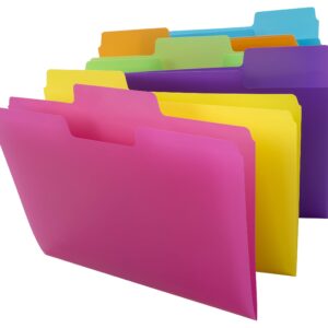 Smead SuperTab File Folder, Oversized 1/3-Cut tab, Letter Size, Poly, 18 per Pack (10515)