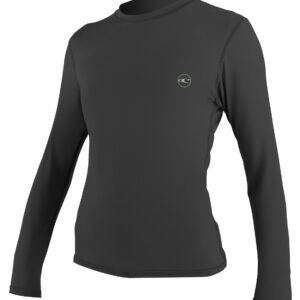 O'Neill Women's Basic 30+ Long Sleeve Sun Shirt, Black, M