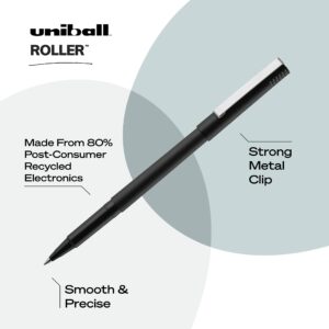 uni-ball Roller Pens, Micro Point (0.5mm), Black, 72 Count