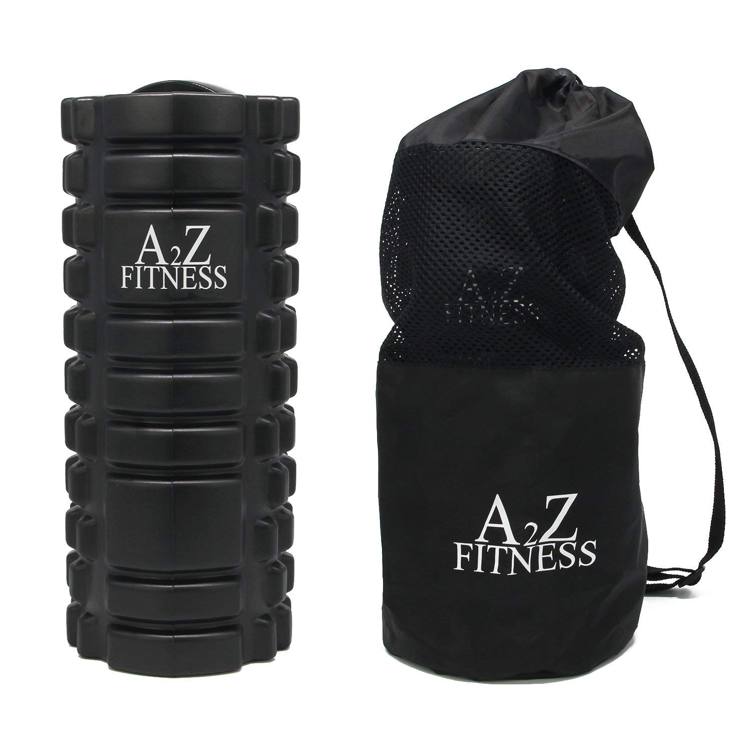 A2Z Fitness 3-Speed Vibrating Foam Roller - High Intensity Vibration for Deep Tissue Trigger Point Sports Massage and Muscle Recovery - Comes with 1 Year Warranty and Free Carry-On Bag