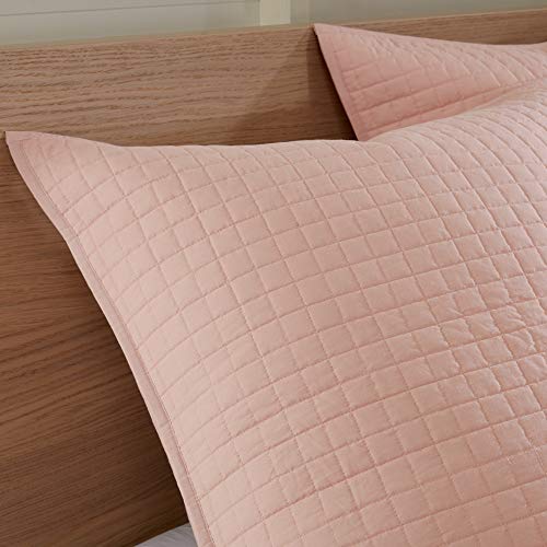 Urban Habitat Cotton Comforter Set Pink Jacquard Tufts Pom Pom Shabby Chic Boho Comforter Set Queen All Season Bedding Winter Beddys, Matching Shams, Decorative Pillows, Full (88 in x 92 in), 7 Piece