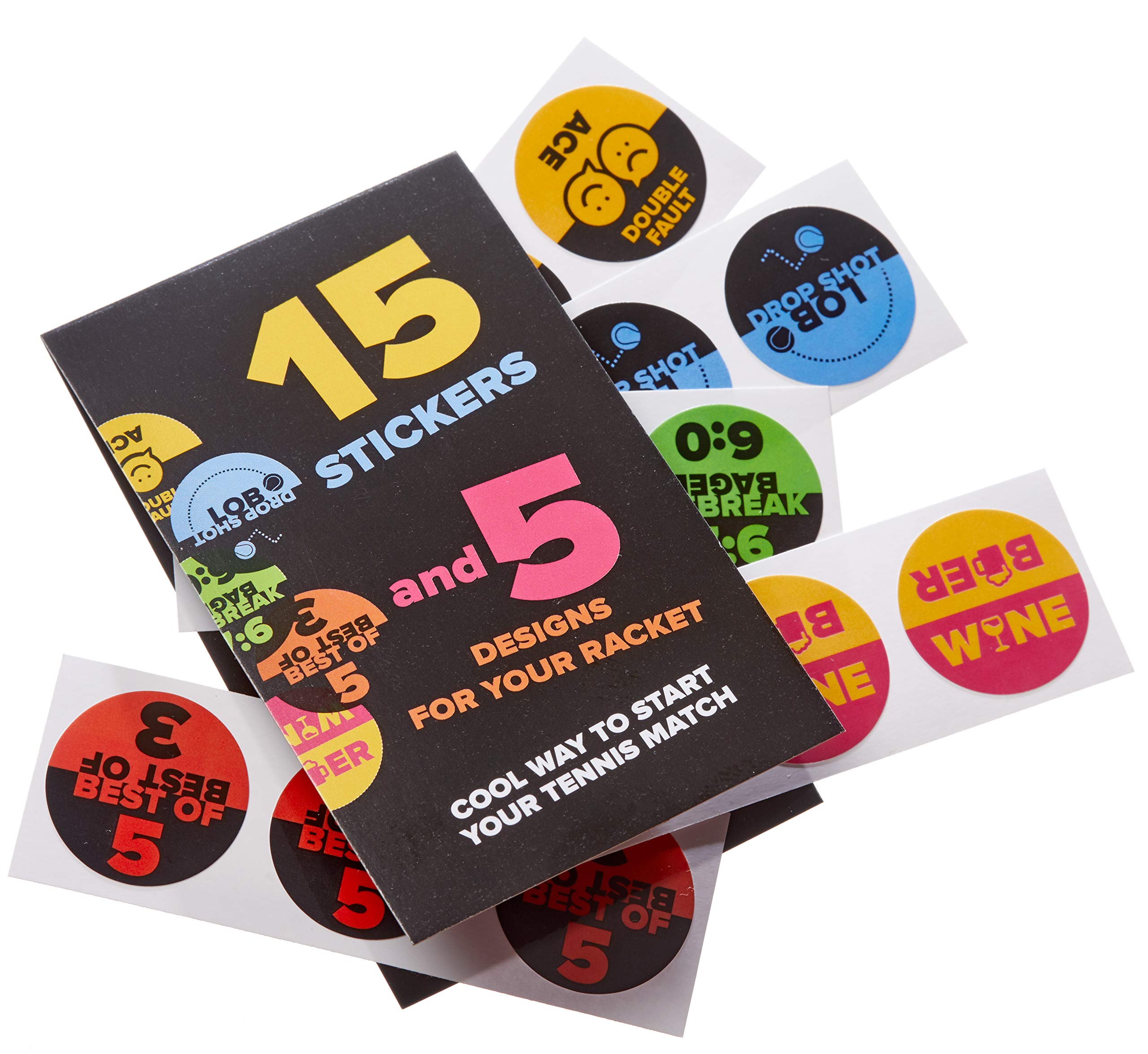 Fun Stickers for Tennis Rackets. Win The Advantage of Serving First (Stickers 1)