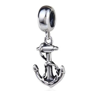 anchor charm 925 sterling silver sailor charm usn charm sea charm birthday charm anniversary charm for pandora charms bracelet (a)