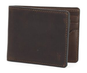 frye men's logan slim id billfold, dark brown, one size