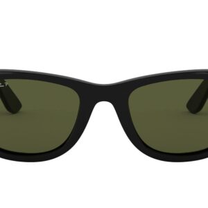 Ray-Ban Rb4340 Wayfarer Ease Square Sunglasses, Black/G-15 Green Polarized, 50 mm