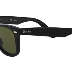 Ray-Ban Rb4340 Wayfarer Ease Square Sunglasses, Black/G-15 Green Polarized, 50 mm