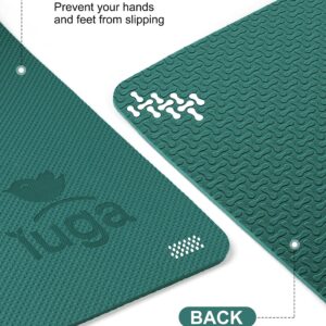 IUGA Eco Friendly Yoga Mat with Alignment Lines, Free Carry Strap, Non Slip TPE Yoga Mat for All Types of Yoga, Extra Large Exercise and Fitness Mat Size 72”X26”X1/4"