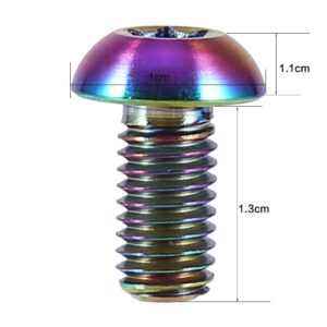 VGEBY Rotor Bolts, Mountain Bike Disc Brake Rotor Screws (Pack of 12) (Color : Colorful) Oil Slick Bike Parts Burnt Blue M6 Bolts